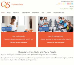 QSDyslexiatest Website Image