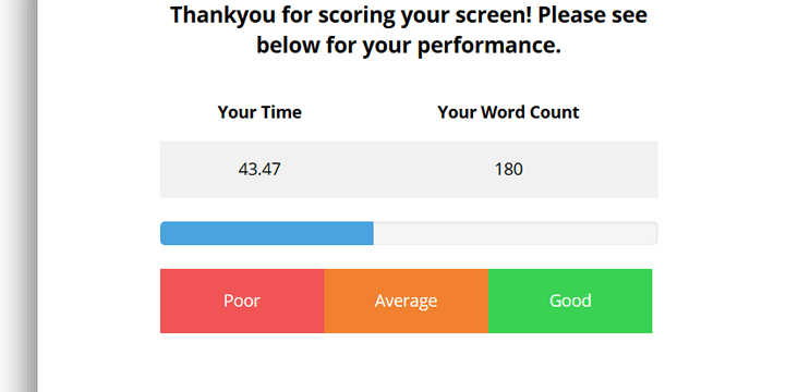 Image of Score My Screen Result