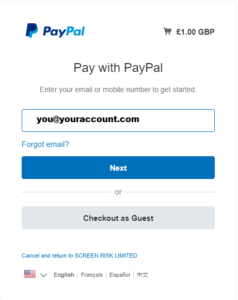 PayPal Login Image