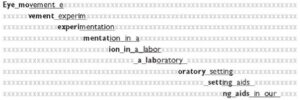image of text showing eye movement of scanning